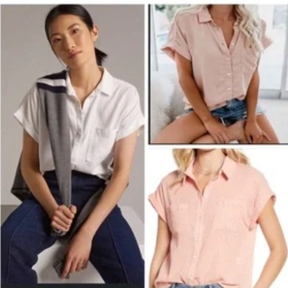 Nordstrom striped linen button down